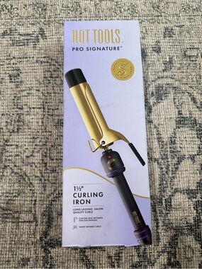 Hot Tools Gold & Black 1 1/2” Curling Iron - Professional Women's Hair Tool
